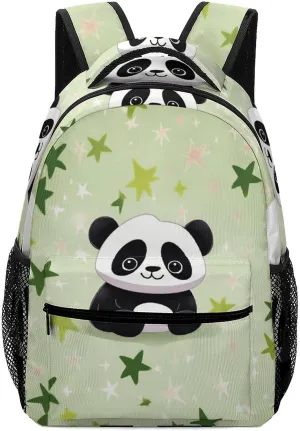 Stylish Backpack, Cute Panda And Star Print Durable Backpack Travel Backpack Hiking Backpack Ergonomic Backpack Comfortable Backpack