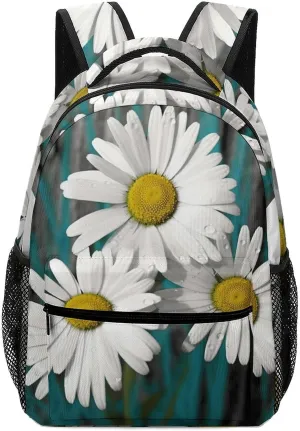 Stylish Backpack, Daisy Flowers Print Durable Backpack Travel Backpack Hiking Backpack Ergonomic Backpack Comfortable Backpack