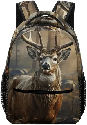 Stylish Backpack, Deer Hunting Season Print Durable Backpack Travel Backpack Hiking Backpack Ergonomic Backpack Comfortable Backpack