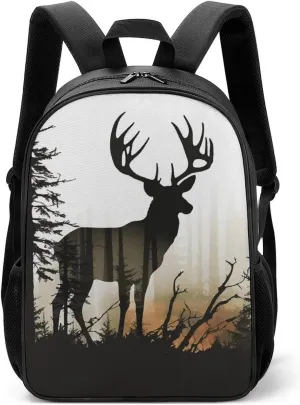 Stylish Backpack, Deer Silhouette Print Durable Backpack Travel Backpack Hiking Backpack Ergonomic Backpack Comfortable Backpack