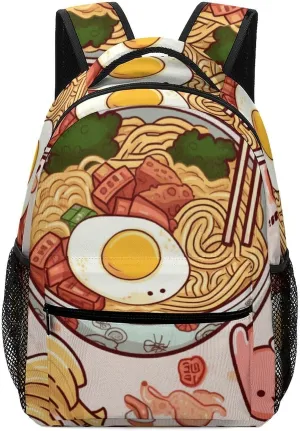 Stylish Backpack, Delicious Sweet Ramen Print Durable Backpack Travel Backpack Hiking Backpack Ergonomic Backpack Comfortable Backpack, Style