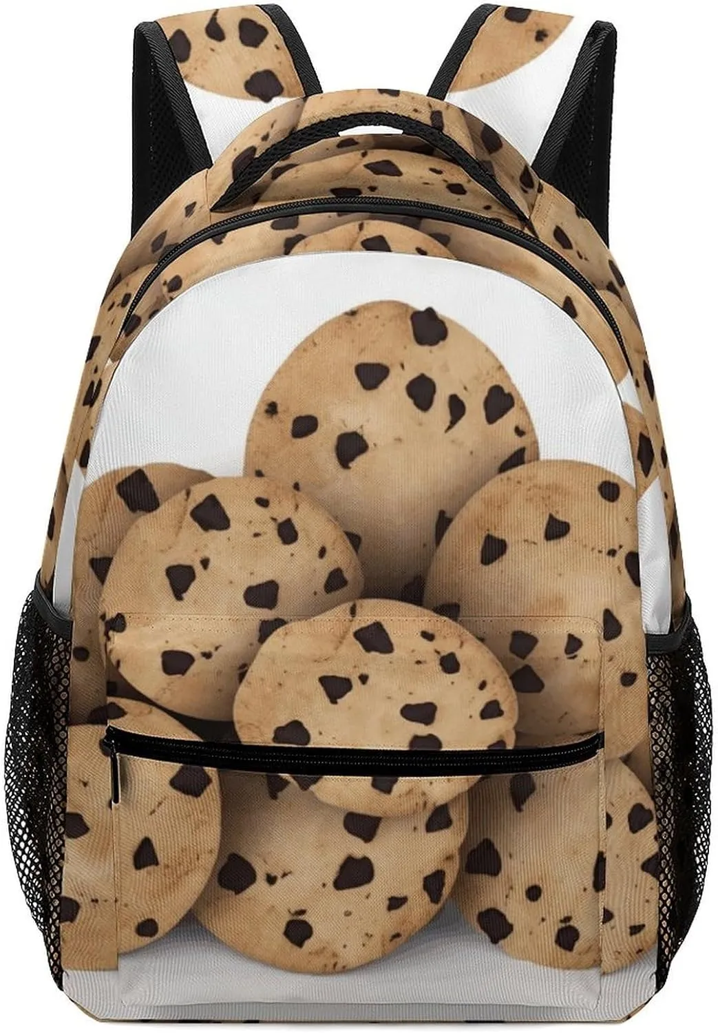 Stylish Backpack, Food Chocolate Chip Biscuits Print Durable Backpack Travel Backpack Hiking Backpack Ergonomic Backpack Comfortable Backpack