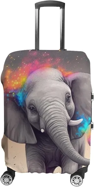 Suitcase Covers for Luggage Animal Cartoon Elephant Fashion Luggage Cover Washable Protector Waterproof Suitcase Cover Anti-scratch Travel Suitcases Covers Case for 19-32 Inch Luggages M