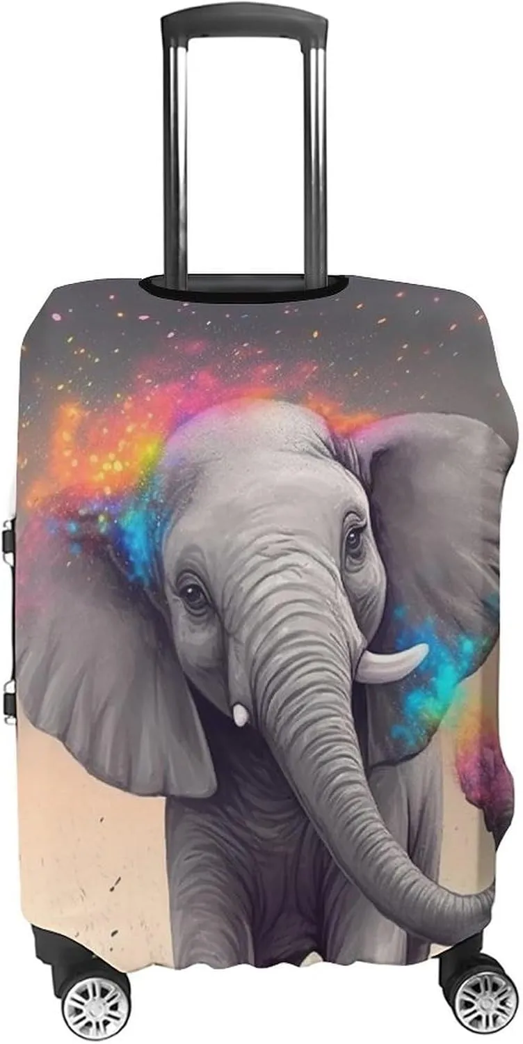 Suitcase Covers for Luggage Animal Cartoon Elephant Fashion Luggage Cover Washable Protector Waterproof Suitcase Cover Anti-scratch Travel Suitcases Covers Case for 19-32 Inch Luggages M