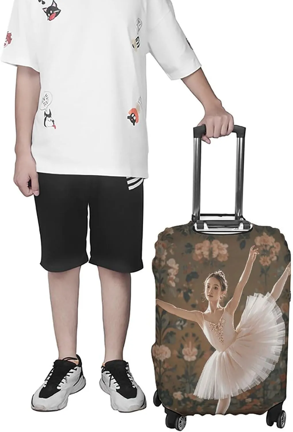 Suitcase Covers for Luggage Ballerina Dance Fashion Luggage Cover Washable Protector Waterproof Suitcase Cover Anti-scratch Travel Suitcases Covers Case for 19-32 Inch Luggages XL