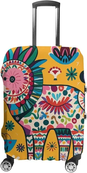 Suitcase Covers for Luggage Mexican Otomi Animal Fashion Luggage Cover Washable Protector Waterproof Suitcase Cover Anti-scratch Travel Suitcases Covers Case for 19-32 Inch Luggages S