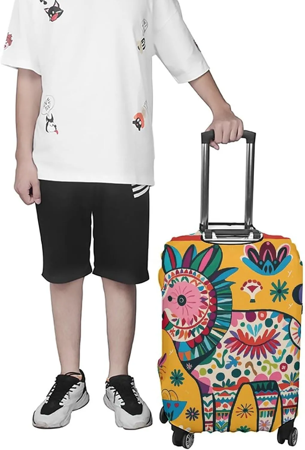 Suitcase Covers for Luggage Mexican Otomi Animal Fashion Luggage Cover Washable Protector Waterproof Suitcase Cover Anti-scratch Travel Suitcases Covers Case for 19-32 Inch Luggages S