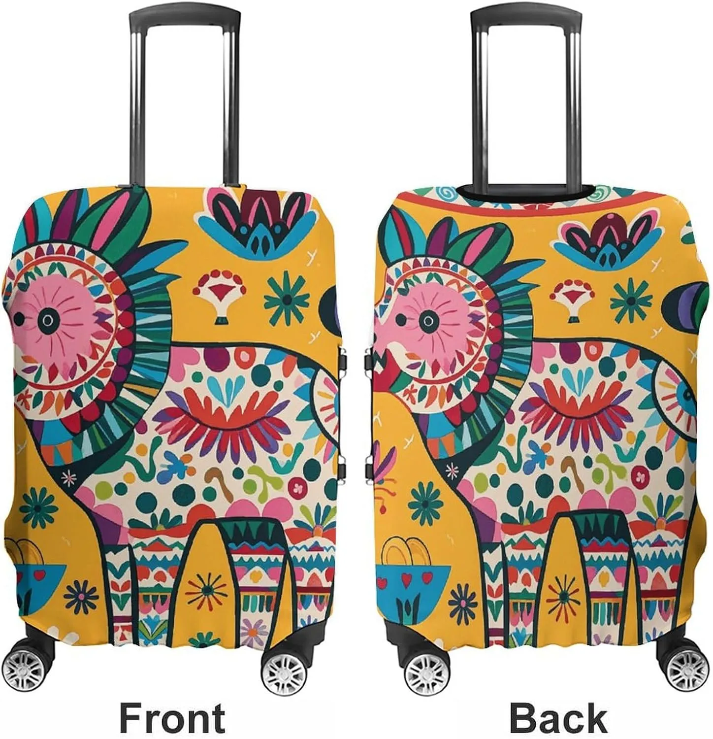 Suitcase Covers for Luggage Mexican Otomi Animal Fashion Luggage Cover Washable Protector Waterproof Suitcase Cover Anti-scratch Travel Suitcases Covers Case for 19-32 Inch Luggages S