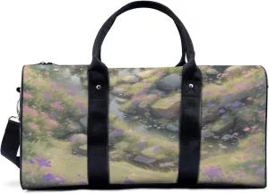sunshine meadow flower creek Travel Duffel Bag for Woman Weekender Bag Man Tote Gym Bag Sport Gym Bag Hospital Bag for Labor and Delivery Overnight Bag Luggage Bag