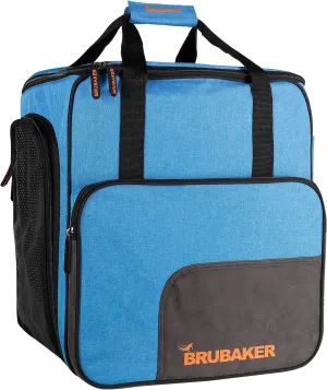 Super Performance Ski Boot Bag Helmet Bag Backpack with Shoe Compartment - Blue Black