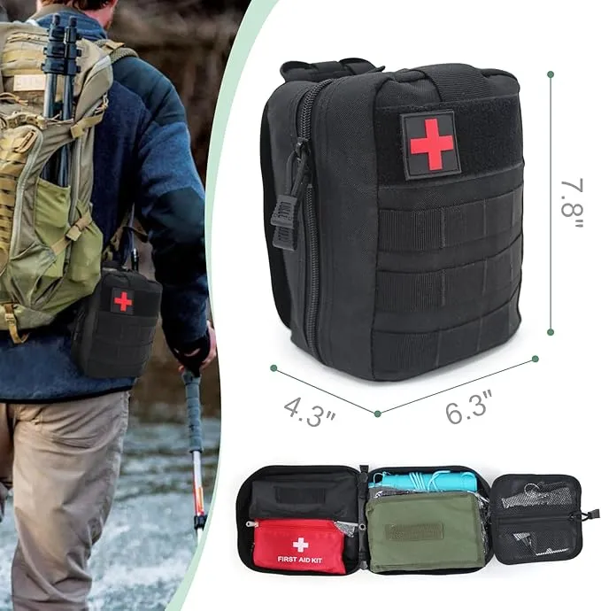 Survival Kit Camping Essentials Outdoor Multi-Tool Unique equipmentSurvival Kit,Stocking Stuffers Camping Accessories Survival Multi-Tool Gifts for Men Women