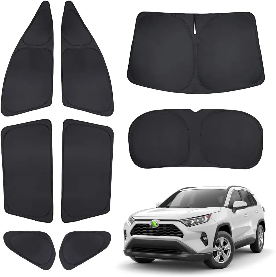 T TGBROS Window Sunshade for 2019-2024 2025 Toyota RAV4 Accessories Windshield Side Rear Window Full Set Privacy Car Sun Shades Foldable for Baby/Camping Blocks UV Rays 8PCS