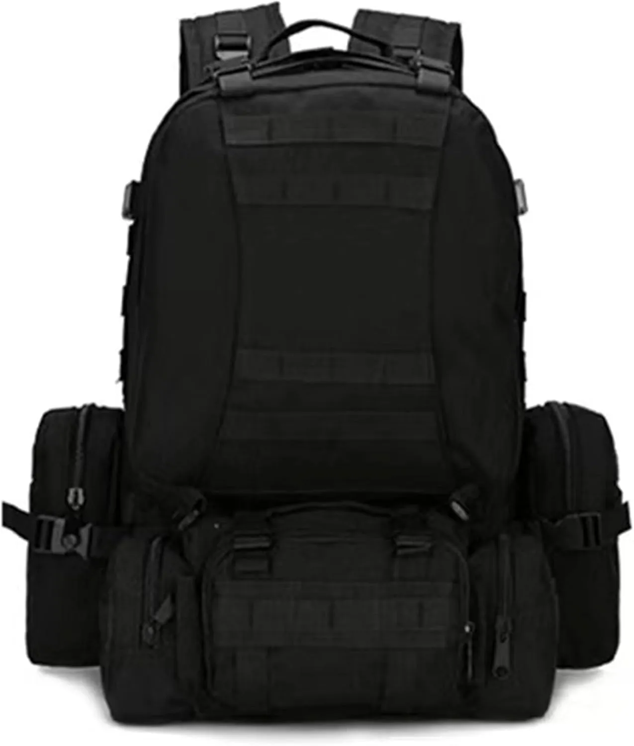 Tactical Backpack 50L, Molle Daypack Men, 4 in 1 Military Bag, Outdoor Sport Hiking Climbing Army Camping Bags
