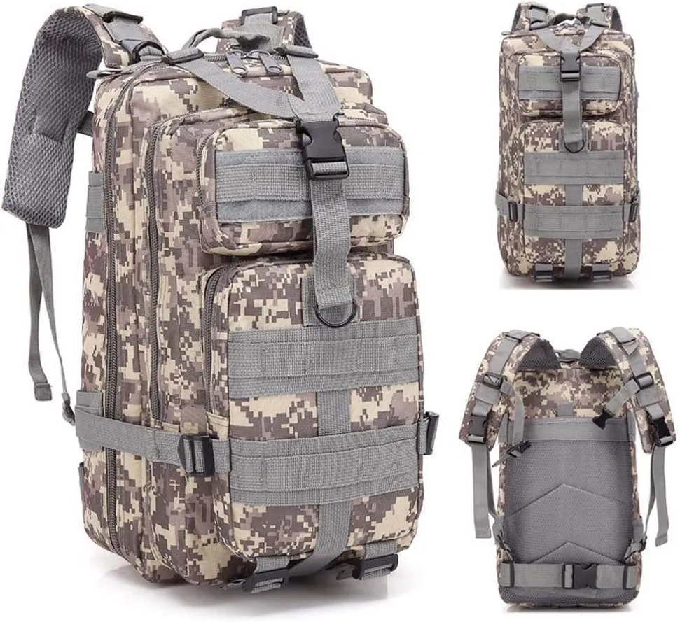 Tactical Backpack Military Army 3P Molle Backpack for Hiking Trekking Camouflage