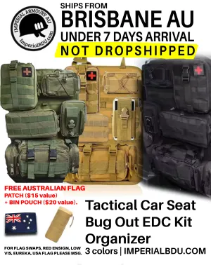Tactical Car Seat Bug Out EDC Kit Molle Organizer - Ships from Australia