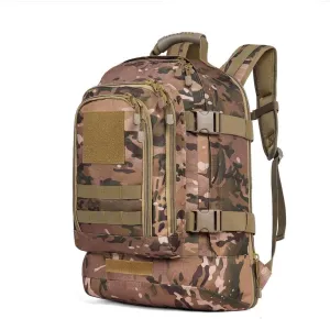 Tactical Military Backpack, 45L Outdoor Hiking Daypack for Camping, Hunting, Fishing (Camouflage, 14.5in*9.8in*22.8in)