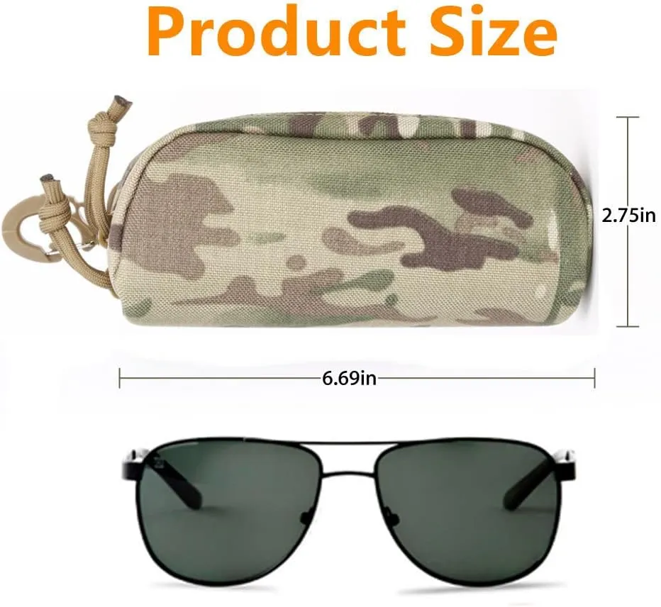 Tactical MOLLE Glasses Case Shockproof Protective Box Portable Eyeglasses Cases Eyewear With Belt Clip