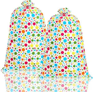 Teling 2 Pcs 80 x 60 in Jumbo Gift Bags for Giant Gifts Huge Bicycle Gift Bags Extra Large Plastic Gift Bag Oversized Bike Wrapping Bag for Birthdays Baby Shower Party Favors