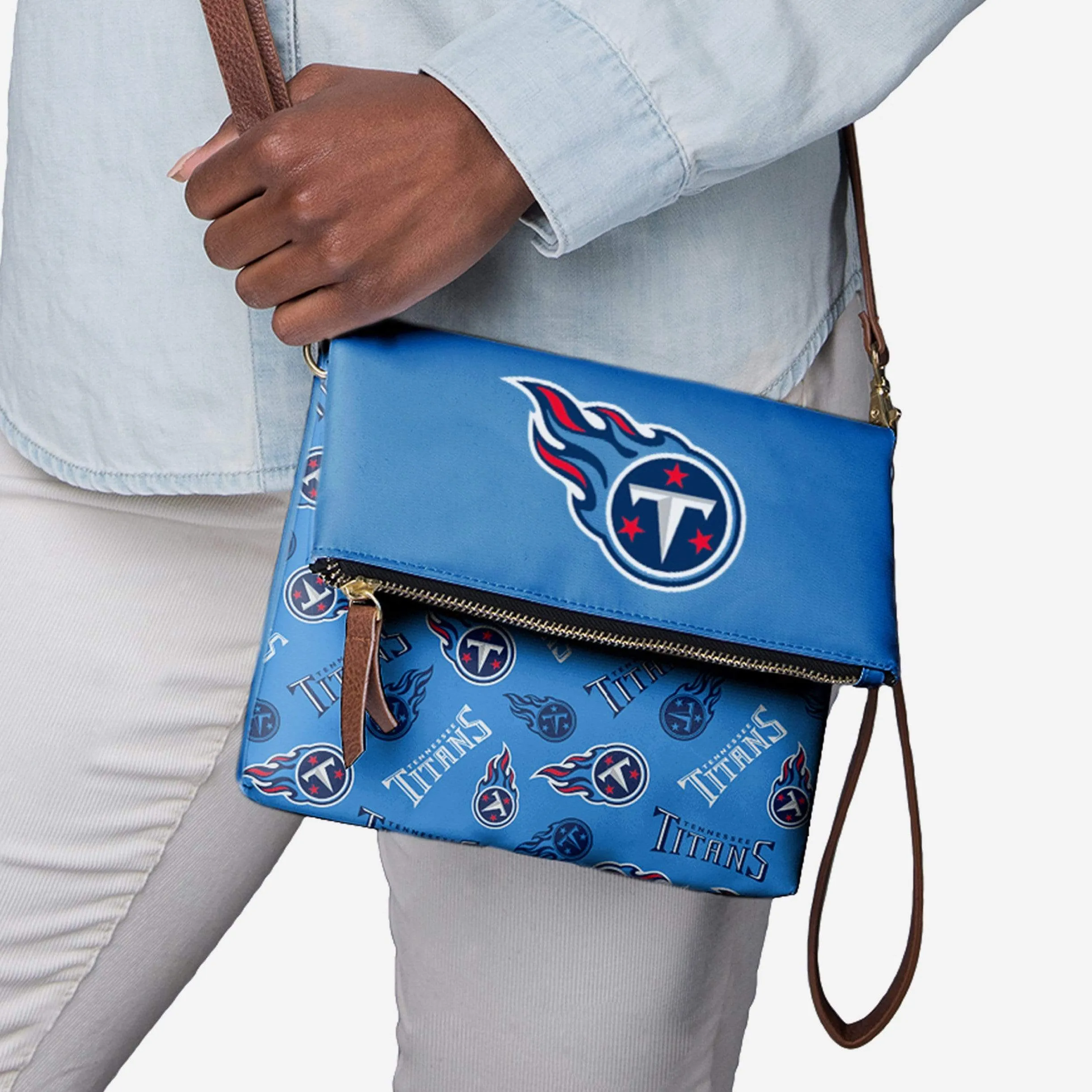 Tennessee Titans Printed Collection Foldover Tote Bag