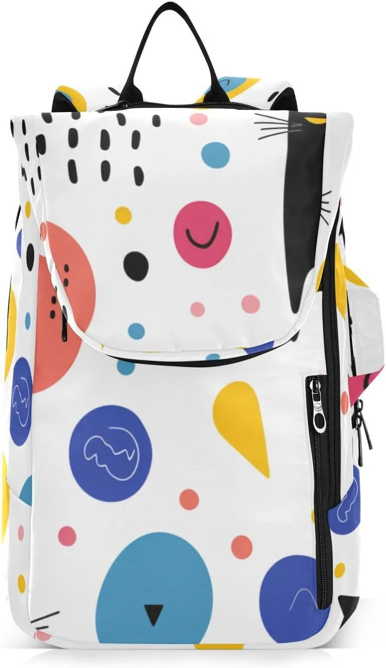 Tennis Bag Tennis Backpack for Women Men, Tennis Bag Holds 2 Rackets, Pickleball Paddles Balls, Badminton Squash, Cat Simple Drawing (5)