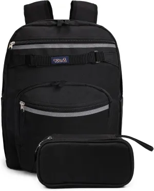 Tilami Basic Backpack for Travel, 15 inch Laptop Bag, 20L Water Resistant Bookbag for Women and Men,Black