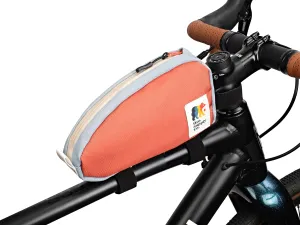 Top Tube Bike Bag, Bicycle Front Frame Bag and Pouch, Perfect for storing bike accessories, waterproof zipper and pouch (Burnt Orange/Blue)