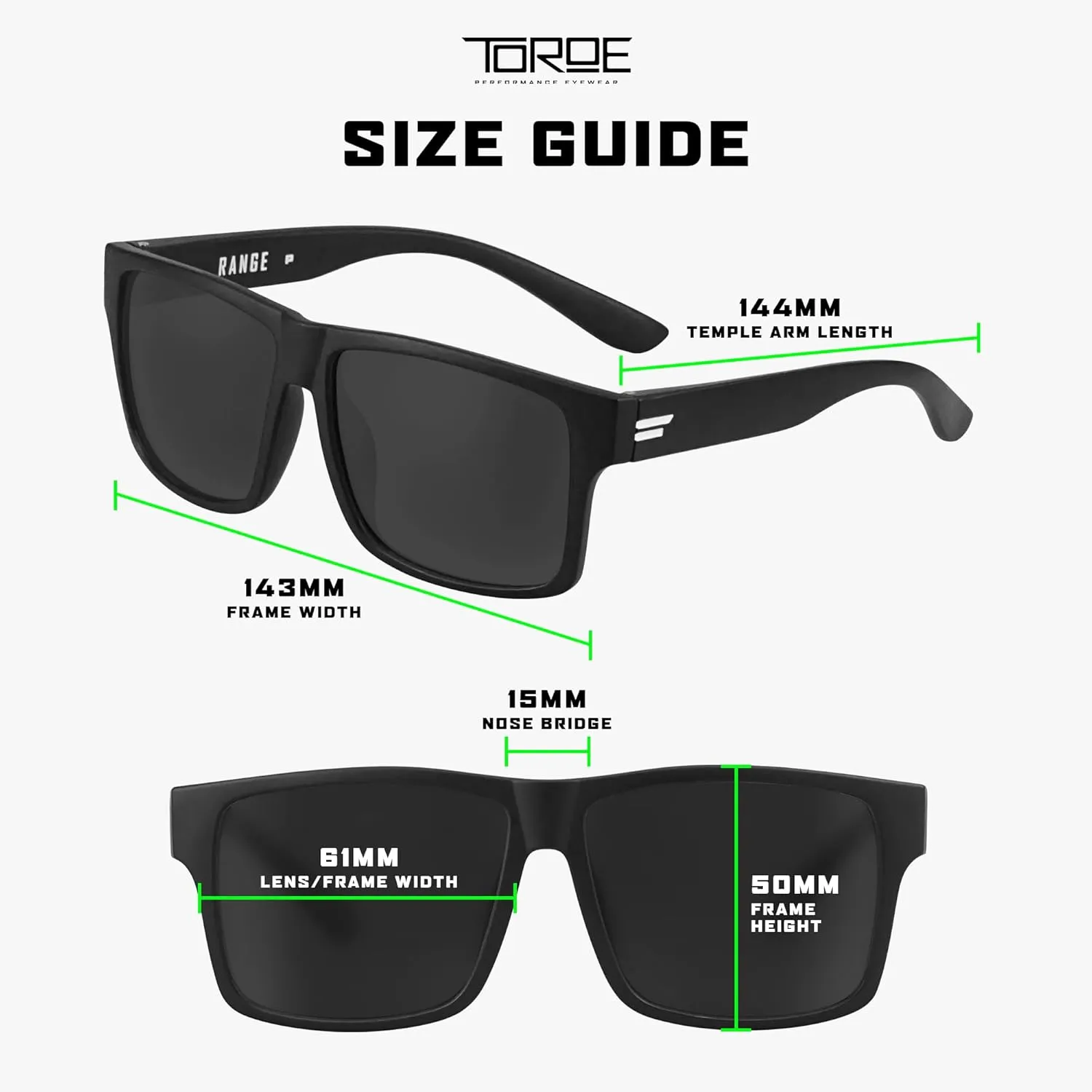 TOROE Classic RANGE TR90 Frame Polarized Unbreakable Sunglasses with Hydrophobic Coated Polycarbonate AR Lenses