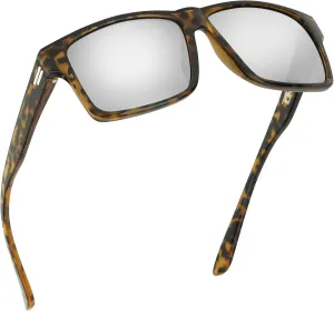 TOROE Classic RANGE TR90 Frame Polarized Unbreakable Sunglasses with Hydrophobic Coated Polycarbonate AR Lenses