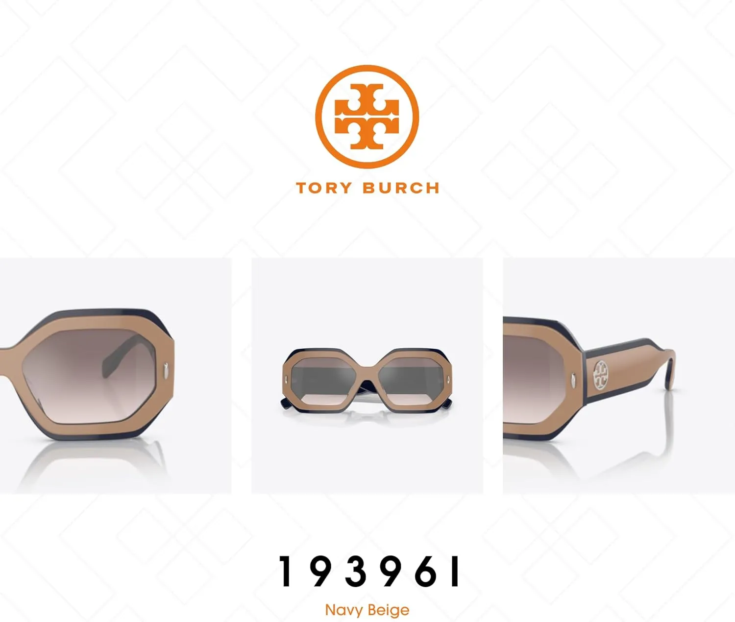 Tory Burch TY7192U Hexagonal Sunglasses for Women   BUNDLE With Designer iWear Complimentary Eyewear Kit
