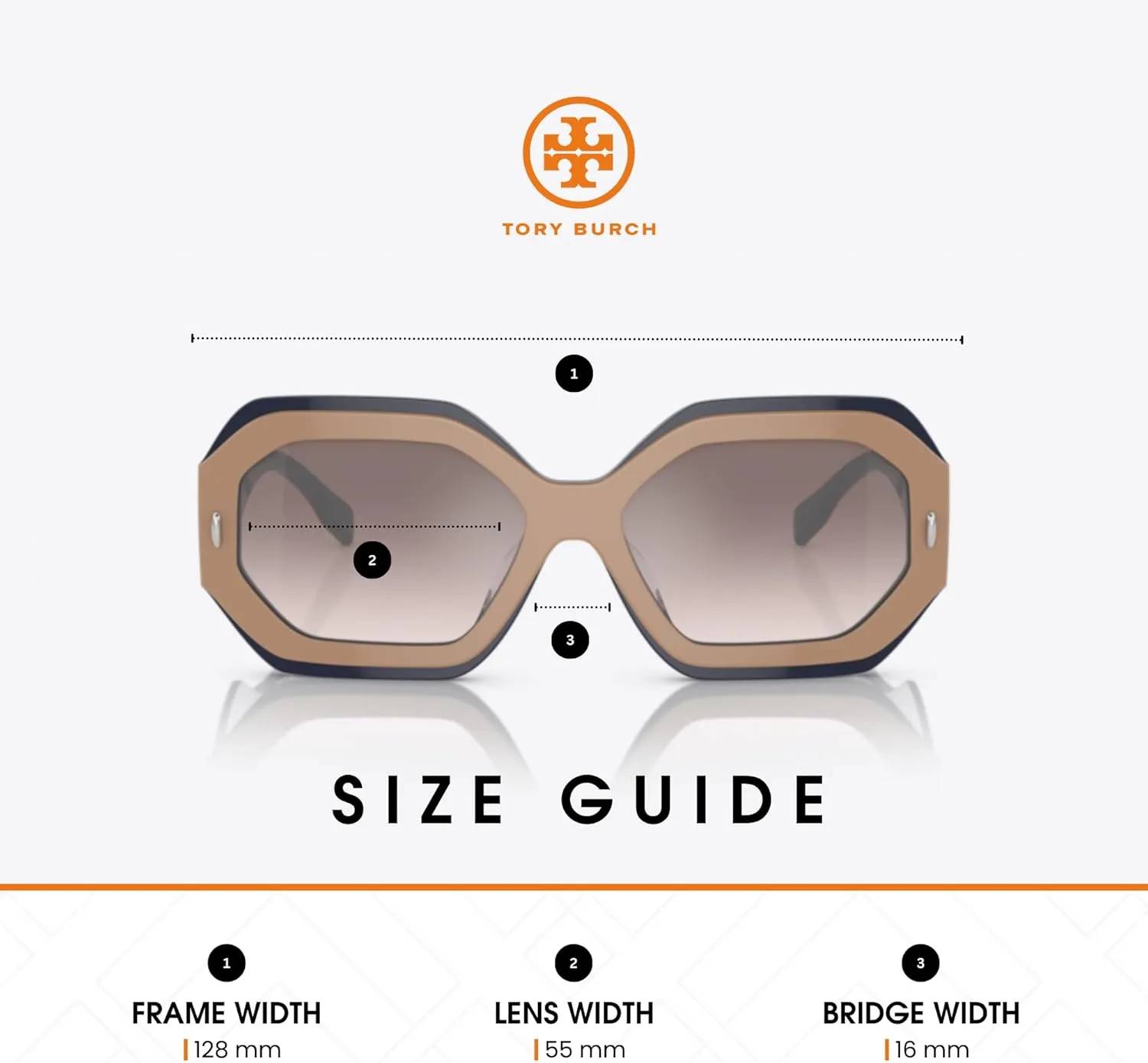 Tory Burch TY7192U Hexagonal Sunglasses for Women   BUNDLE With Designer iWear Complimentary Eyewear Kit