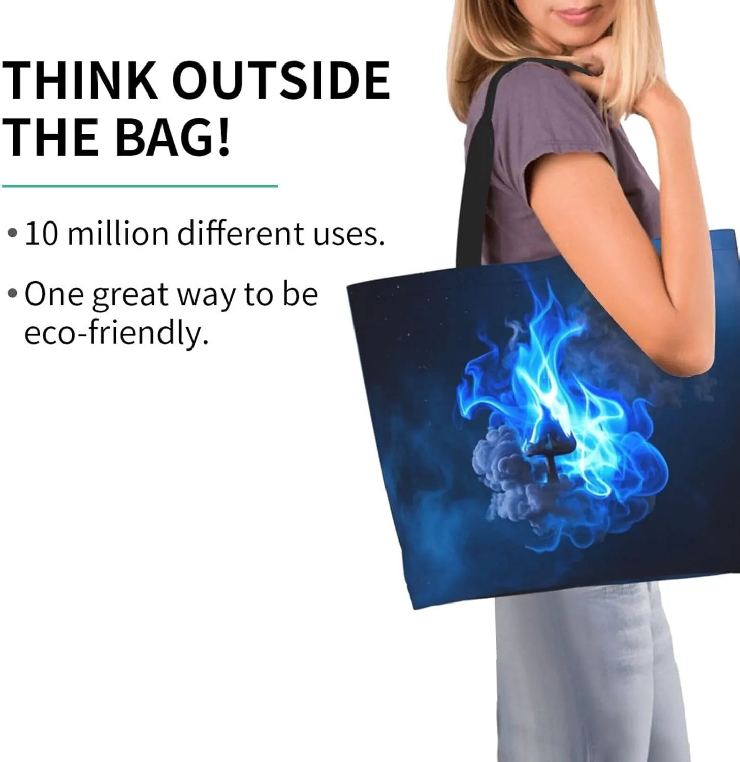 Tote Bag for Women Camouflage Deer Grocery Bag Foldable Shopping Bags Reusable Large Tote Bag