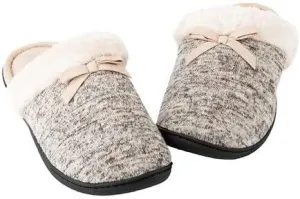 Totes toasties Women's Knit Memory Foam Slippers Oatmeal/Heather Large (Size: 8.5-9)