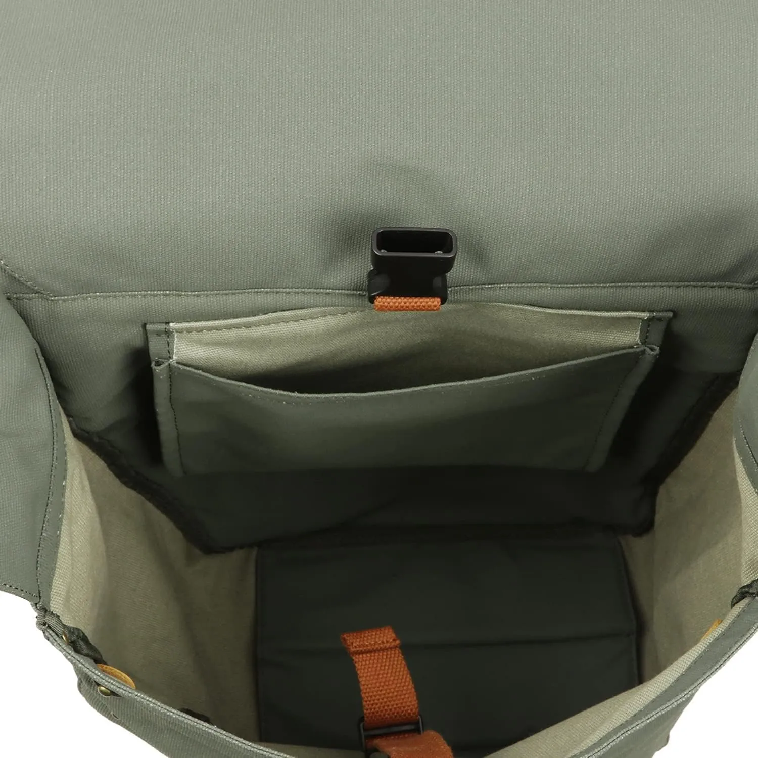 TOURBON Canvas Bike Bags Rear Rack Roll-up Bicycle Panniers Waterproof