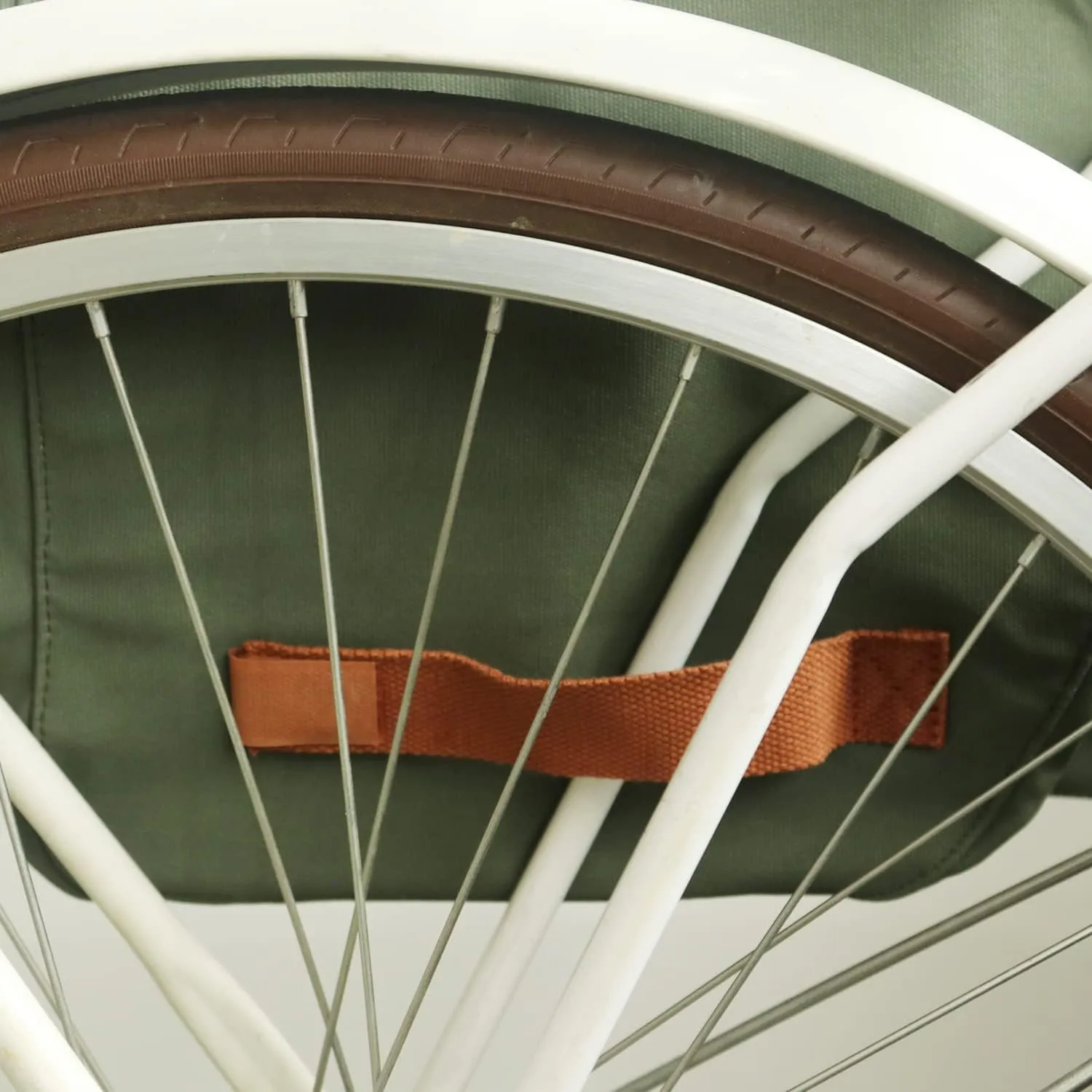 TOURBON Canvas Bike Bags Rear Rack Roll-up Bicycle Panniers Waterproof