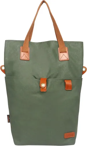 TOURBON Canvas Clip-On Quick-Release Bike Panniers Women's Shoulder Tote Bag