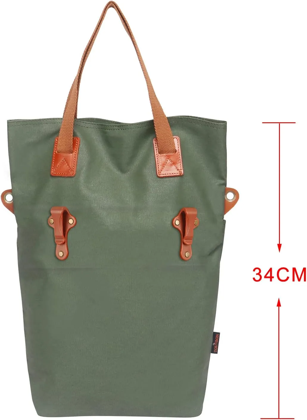 TOURBON Canvas Clip-On Quick-Release Bike Panniers Women's Shoulder Tote Bag