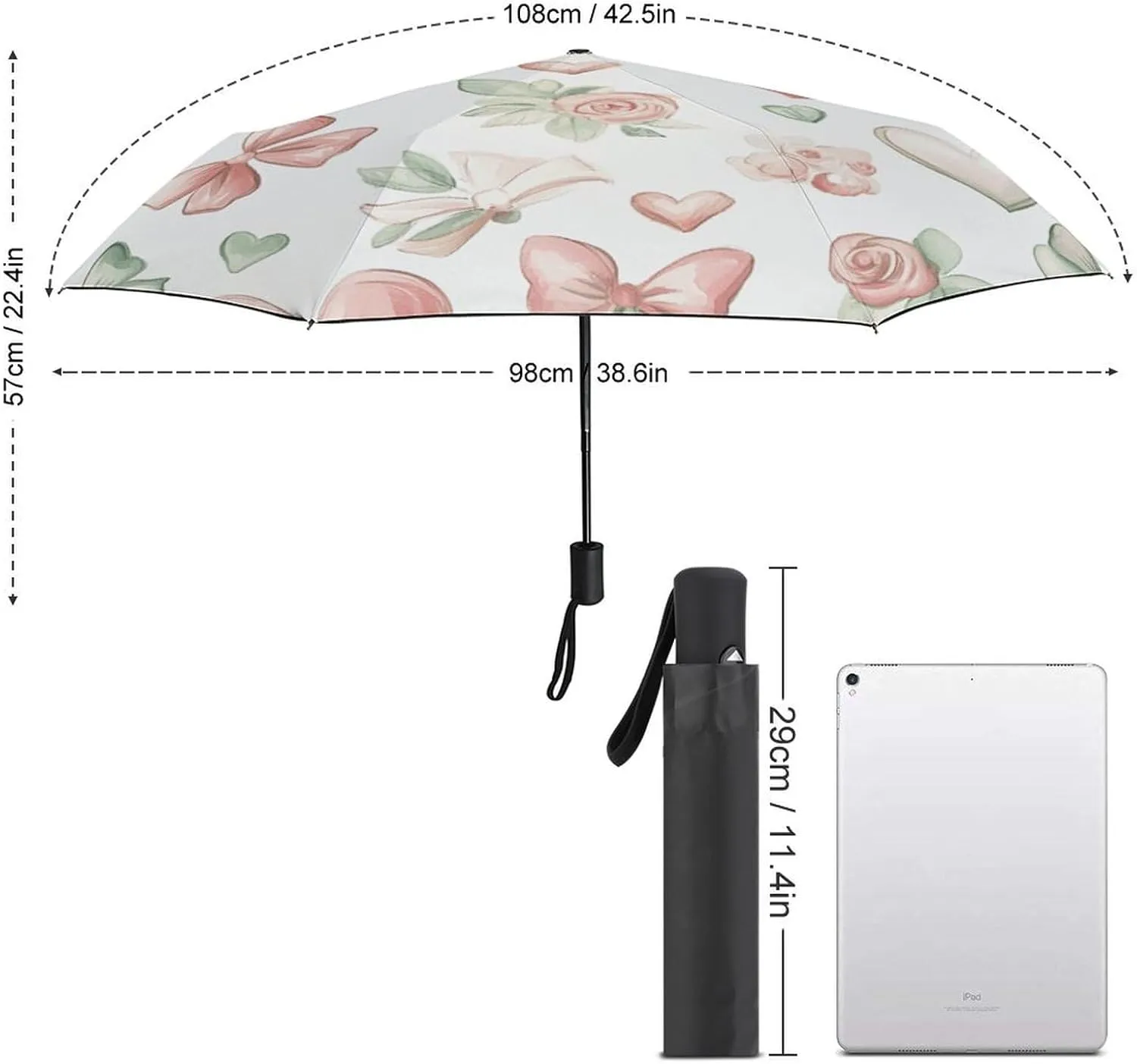 Traditional Chinese Dragon Compact Folding Travel Umbrella Chinoiserie Style Umbrella Auto Open Close Windproof & Rainproof Umbrella Umbrella for Adults
