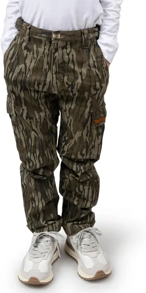 TrailCrest Youth Kids Camo Hunting Cargo Pants | 6 Pockets | Mossy Oak Break-Up Country™ (Improved Specs)