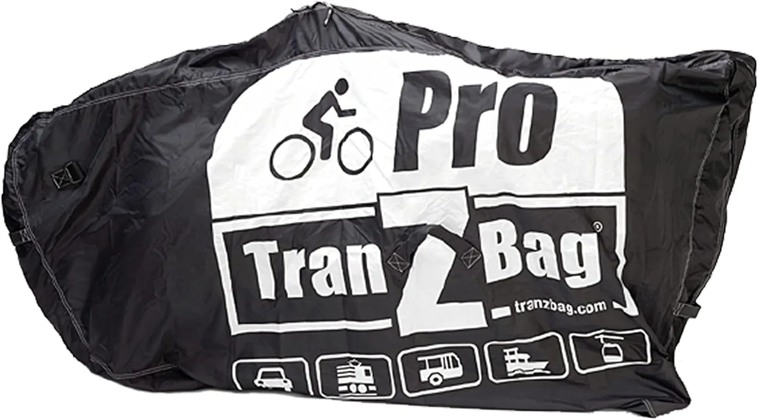 TranZbag PRO Bicycle Transport Bag, Transport Protection for 26 Inch to 29  Inch Wheels (Foldable, Minimal Pack Size, Shoulder Strap, Universal, Double Zip), Black