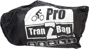 TranZbag PRO Bicycle Transport Bag, Transport Protection for 26 Inch to 29  Inch Wheels (Foldable, Minimal Pack Size, Shoulder Strap, Universal, Double Zip), Black
