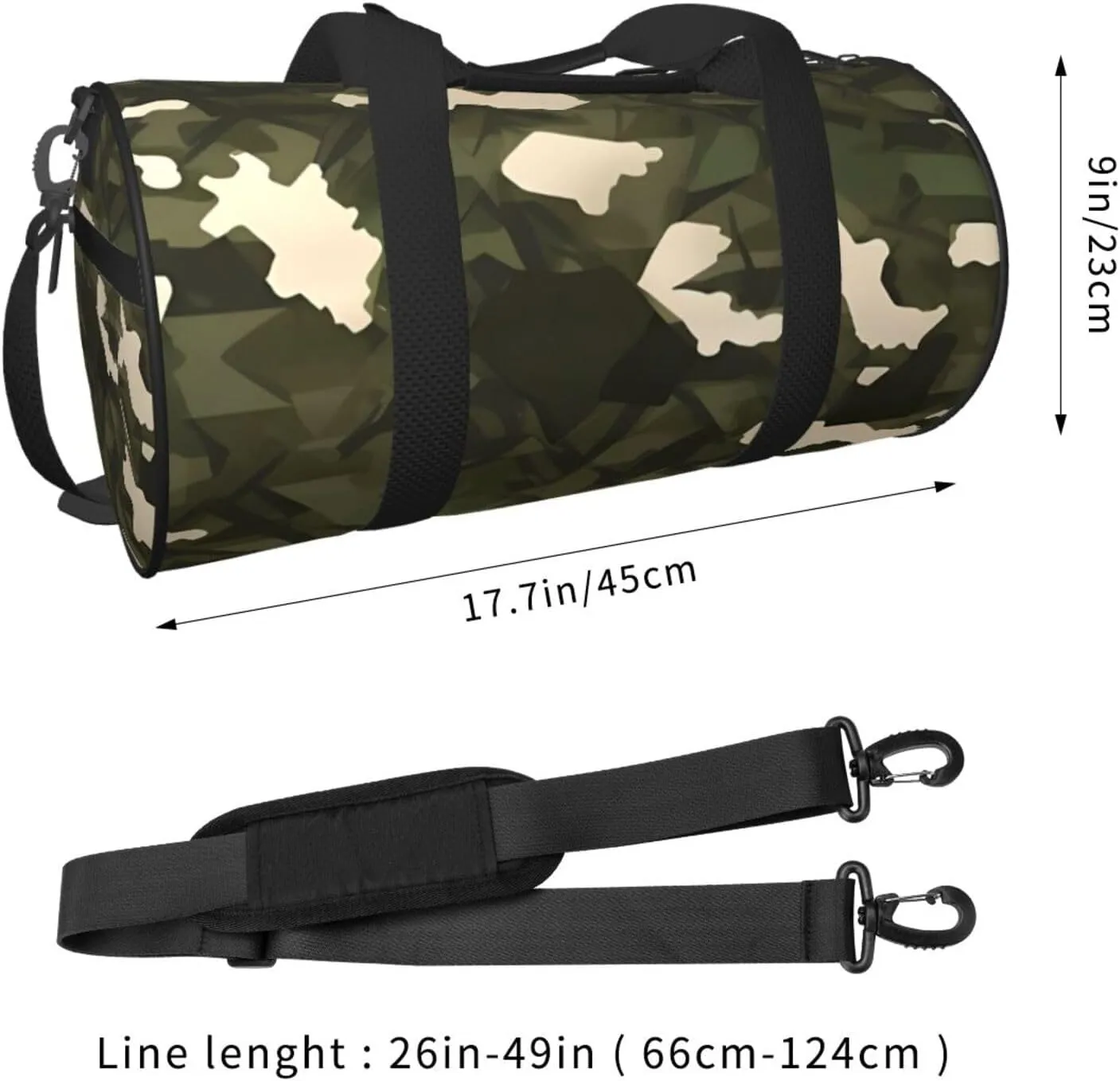 Travel Bag For Women,Army Camouflage Print Personal Item Duffle Bags,Weekend Travel Duffel Tote Bag,Travel Sport Gym Bag For Men,Airplane Travel Essentials For Flying
