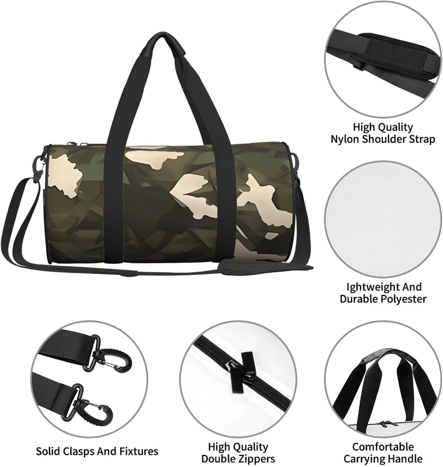 Travel Bag For Women,Large Camouflage Print Personal Item Duffle Bags,Weekend Travel Duffel Tote Bag,Travel Sport Gym Bag For Men,Airplane Travel Essentials For Flying