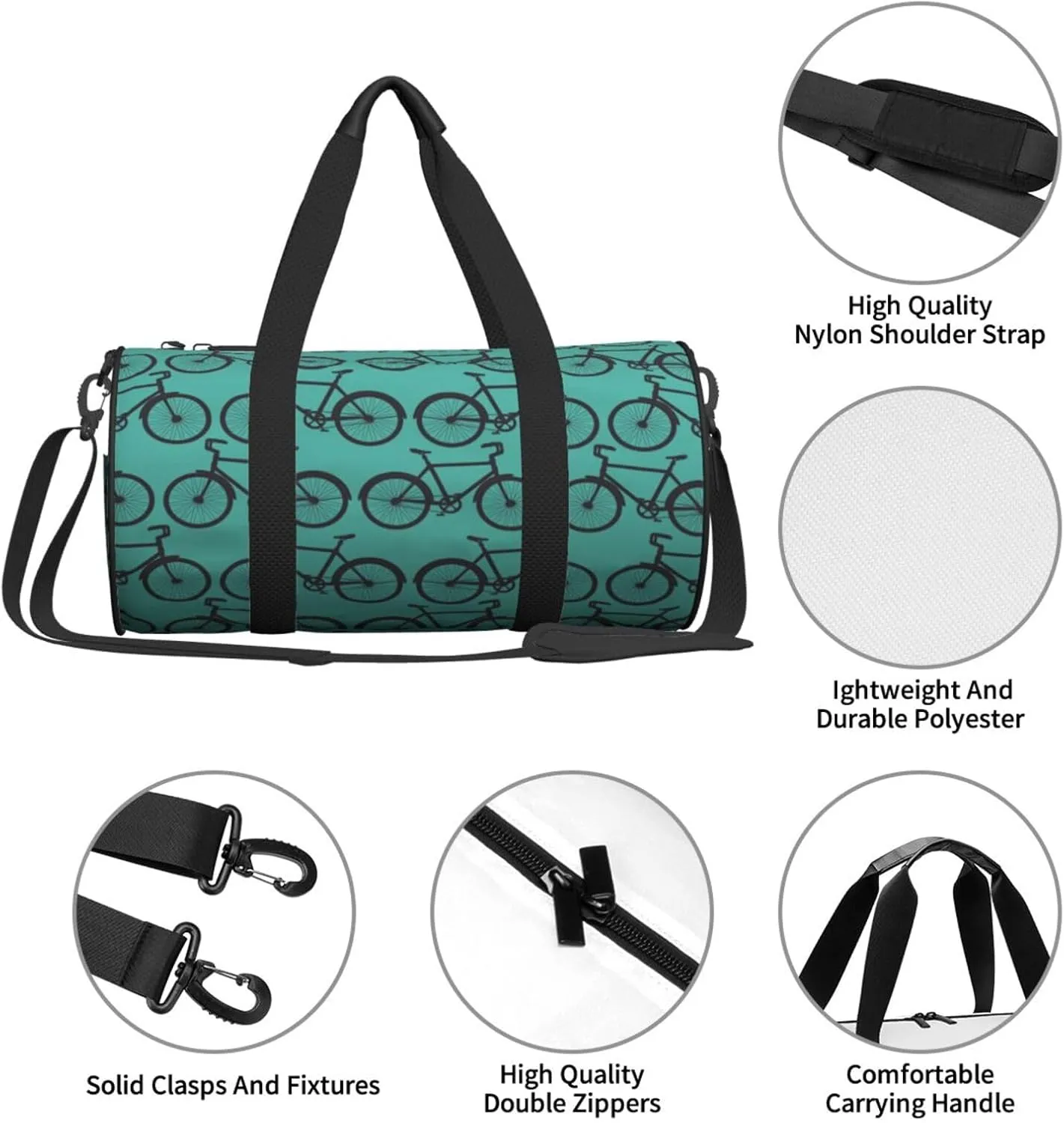 Travel Duffle Bag for Men Women, Sport Bicycle Duffle Bags for Sport Gym Overnight Luggage