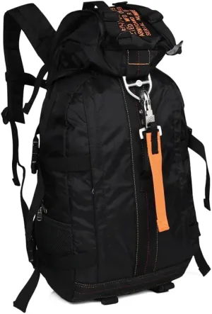 Travel Hiking And Trekking Camping Bag Waterproof Hiking Daypack Lightweight Outdoor Sport Travel Backpack for Men (BLACK)