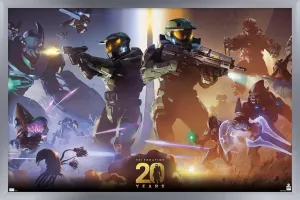 Trends International Halo - 20 Years Wall Poster, 34L x 22.4W, Silver Framed Version