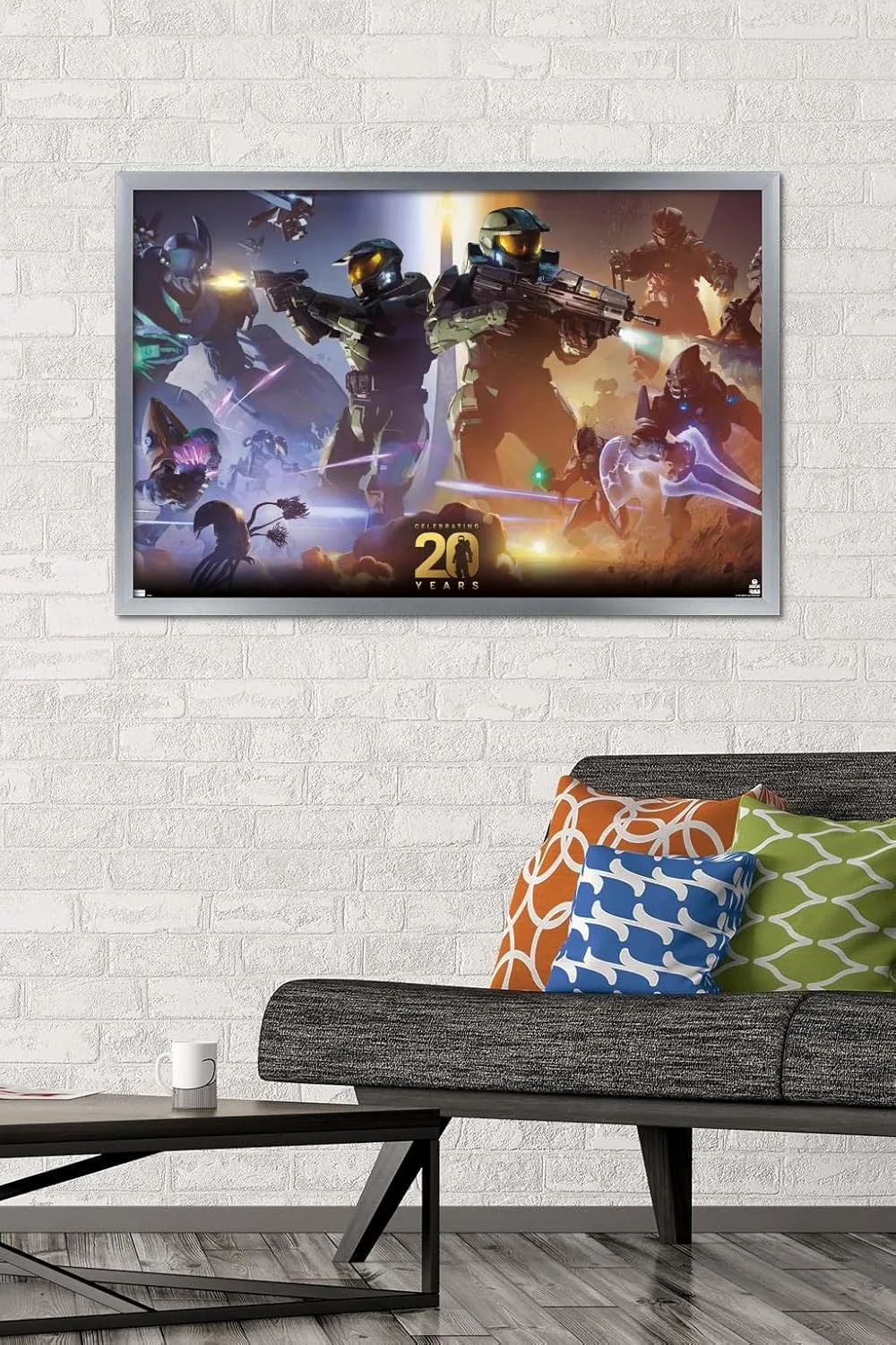 Trends International Halo - 20 Years Wall Poster, 34L x 22.4W, Silver Framed Version