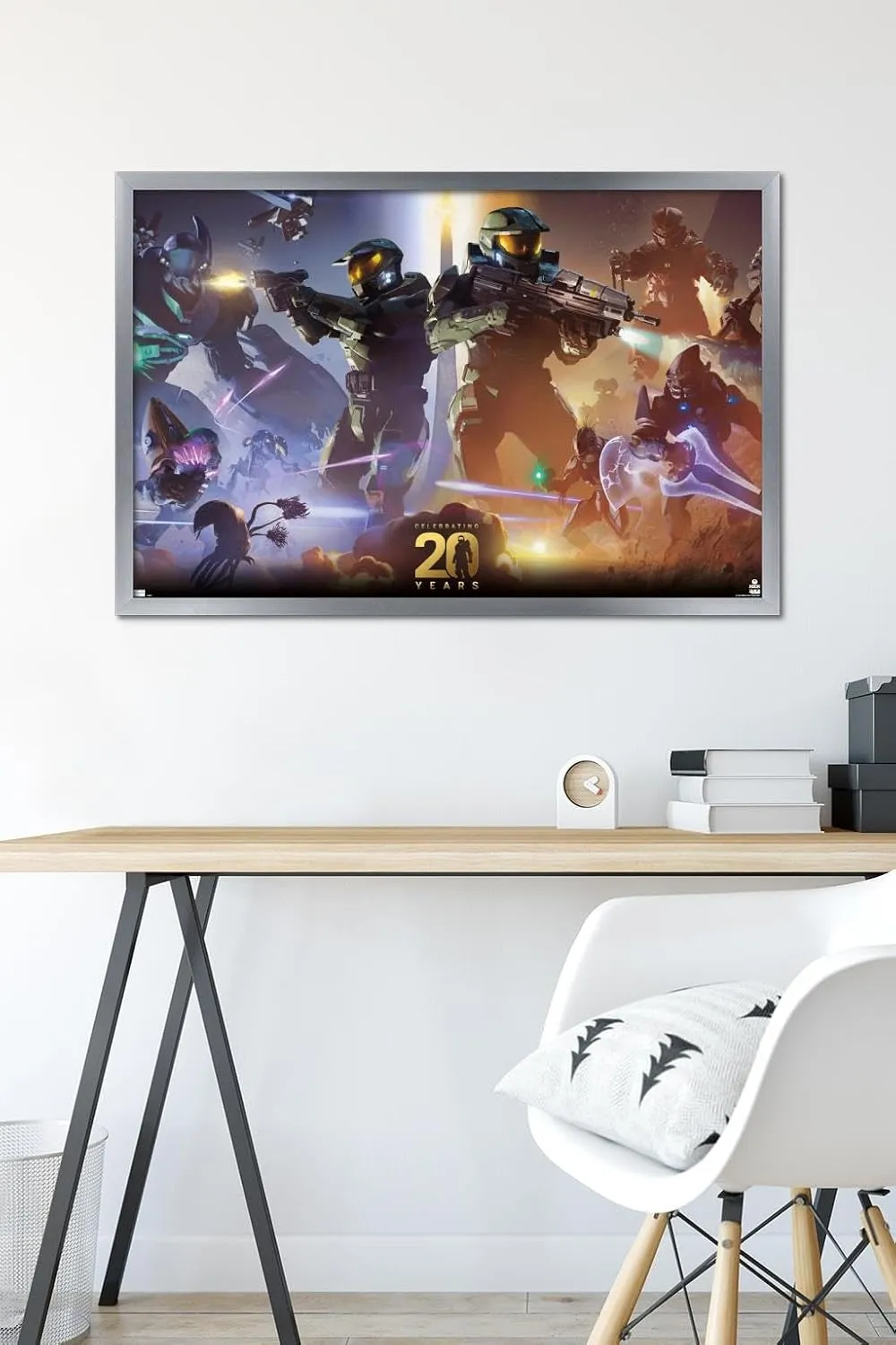 Trends International Halo - 20 Years Wall Poster, 34L x 22.4W, Silver Framed Version