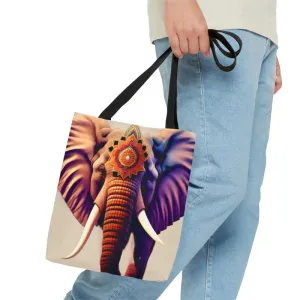 Trendy Elephant Mandal Print Tote Bag