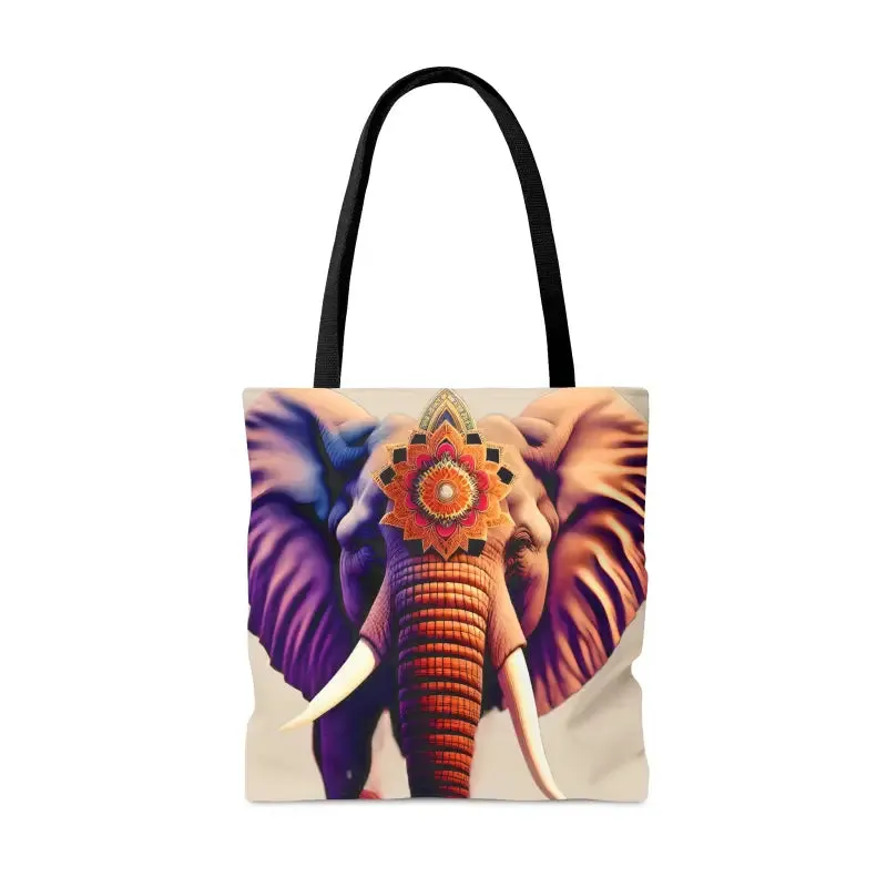 Trendy Elephant Mandal Print Tote Bag