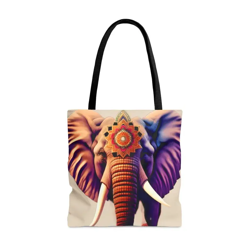 Trendy Elephant Mandal Print Tote Bag